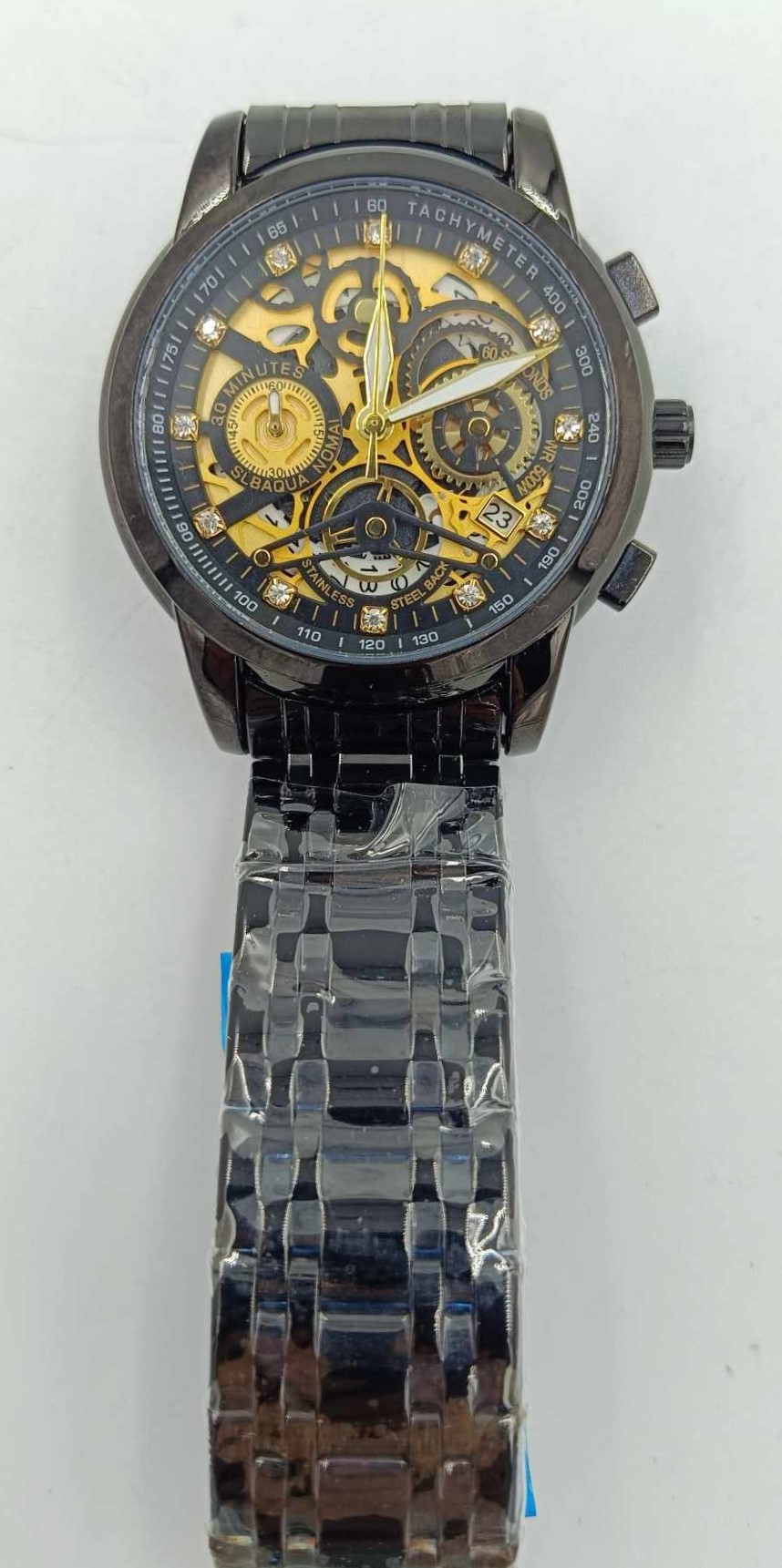 ZEGAREK Kwarcowy NEKTOM Czarno-Złoty - obrazek 7