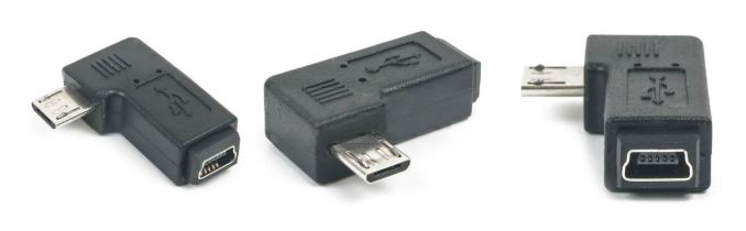 Adapter Kątowy Micro USB do Mini USB - obrazek 2