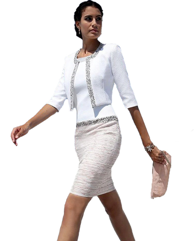 Damski elegancki komplet Sukienka + Narzuta