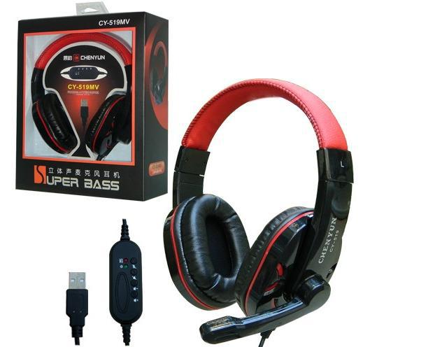 Słuchawki USB ChenYun CY-519MV Super Bass - obrazek 2