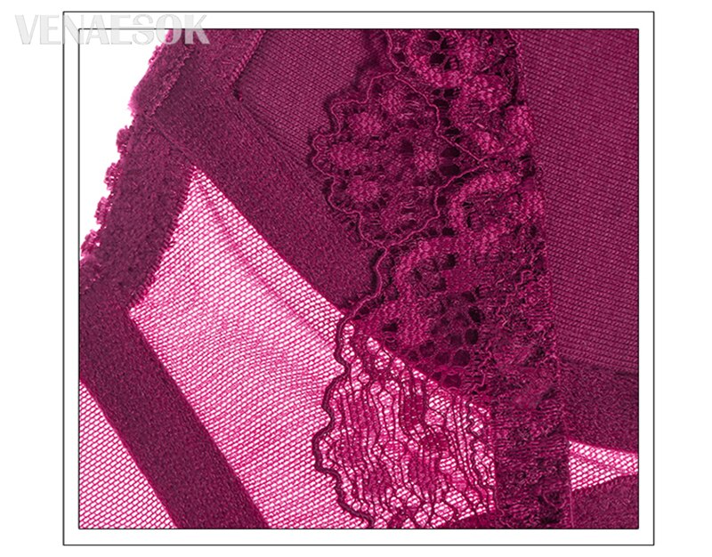 Seksowna prześwitująca koronkowa bielizna Biustonosz+Figi - obrazek 2