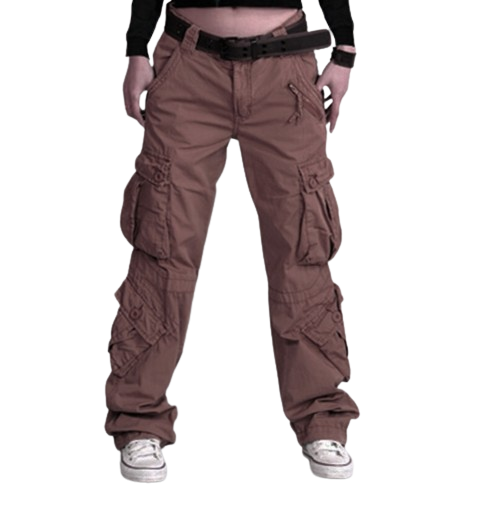 Damskie bojówki z kieszeniami