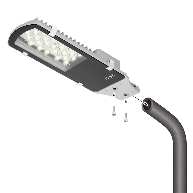 Oswietlenie uliczne LED 24W Ciepła biel - obrazek 2