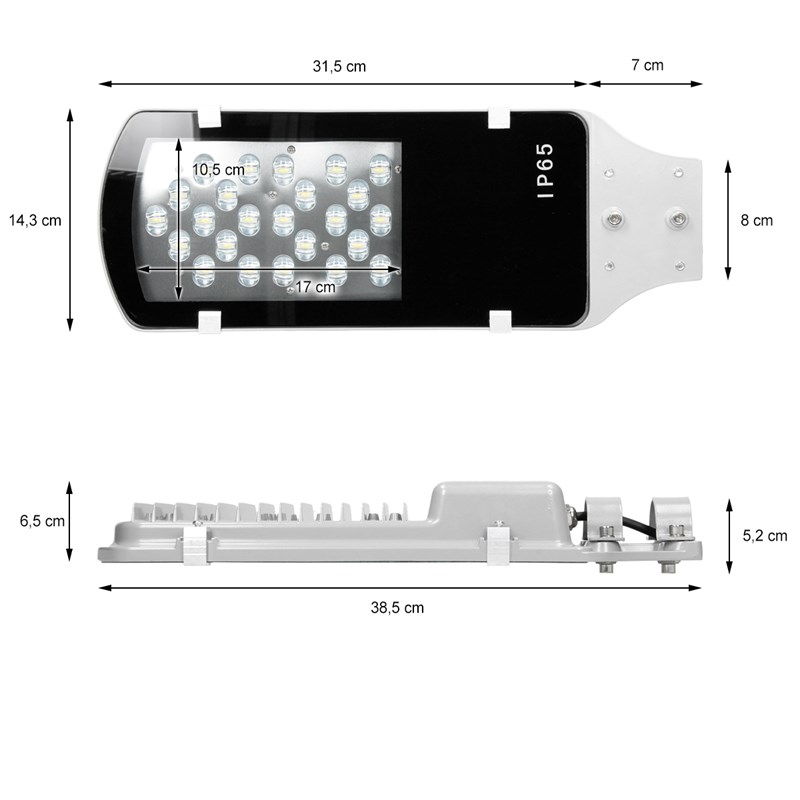 Oswietlenie uliczne LED 24W Ciepła biel - obrazek 5