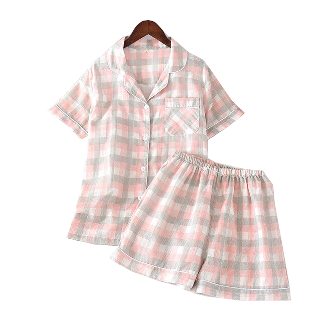 Damska bawełniana piżama z krótkim rękawem