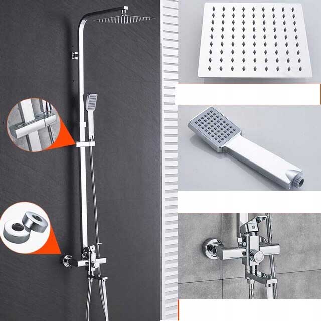 Zestaw prysznicowy z deszczownicą Chrom - obrazek 4