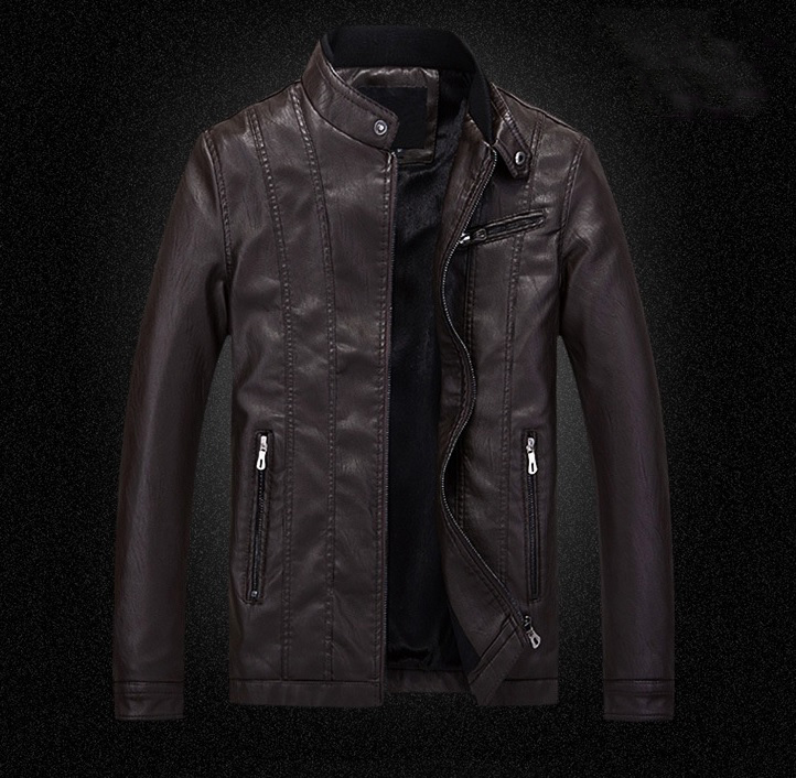 Męska kurtka ze skóry ekologicznej - obrazek 3