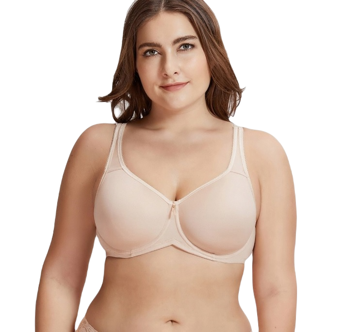 DELIMIRA Biustonosz plus size bezszwowy z fiszbinami