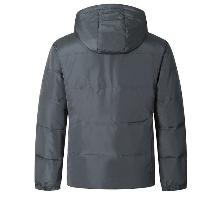 Męska puchowa kurtka zimowa z kapturem - obrazek 2