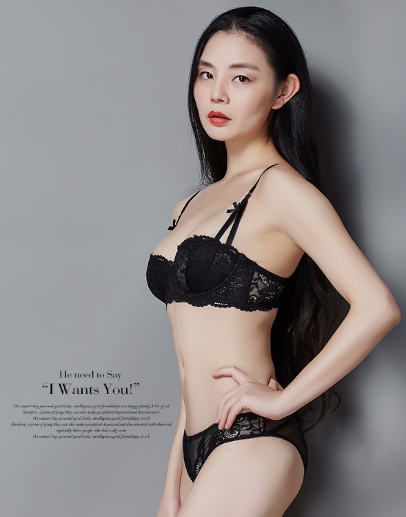 Seksowna prześwitująca koronkowa bielizna Biustonosz+Figi - obrazek 4