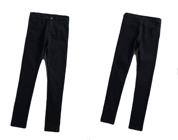 FASHION JEANS Ocieplane damskie spodnie rurki
