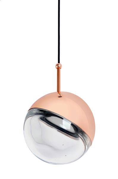 Lampa wisząca glamour miedziana