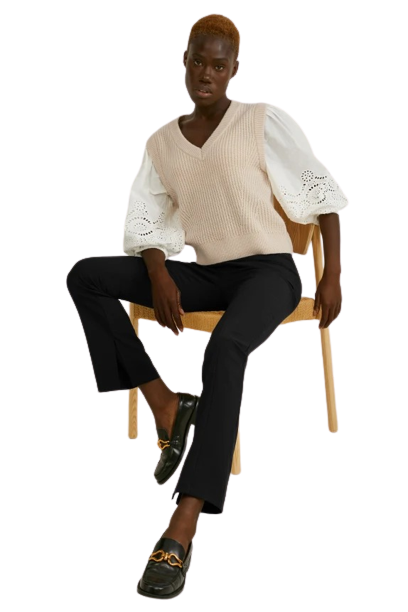 Damski sweter bez rękawów ODZIEŻ1093