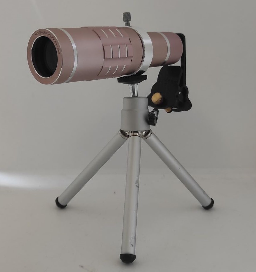 Teleobiektyw do telefonu ze statywem - Różowy - obrazek 3