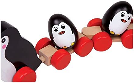 SMALL FOOT 2492 Zabawka Do Ciągnięcia - Rodzina Pingwinów - obrazek 2
