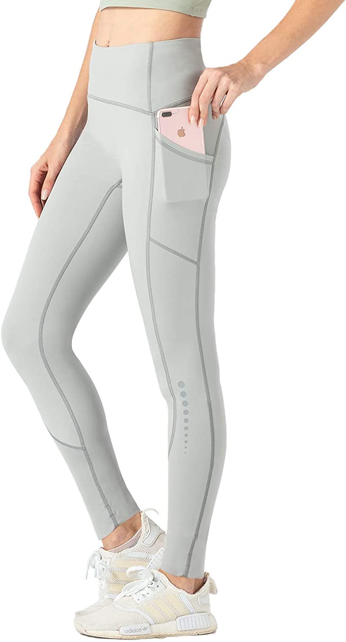 TOMSHOO Legginsy fitness z kieszeniami