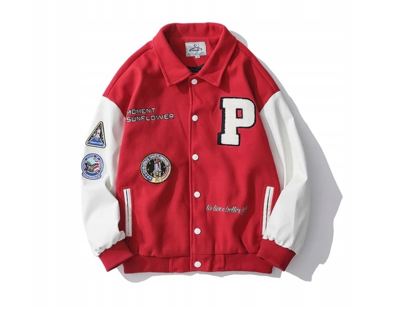 Męska bejsbolówka z naszywkami STREETWEAR KURTKA328