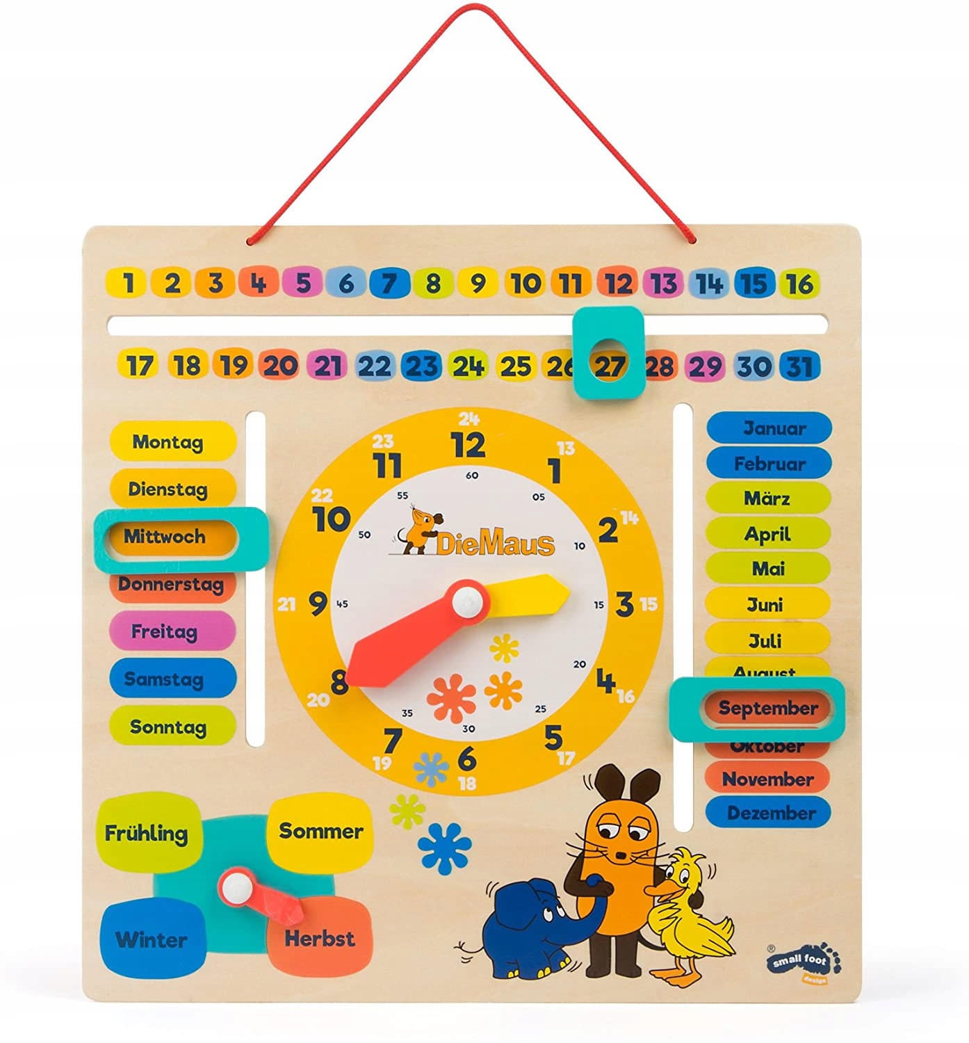 Tablica do nauki czasu dat Small Foot 10496