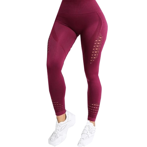 Legginsy fitness w kolorze bordowym rozm. S