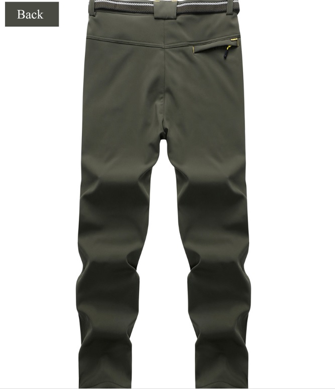 Ocieplane męskie spodnie trekkingowe szare - obrazek 3