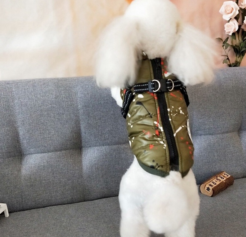 Pikowana kamizelka z szelkami dla małego psa ZWIERZĘ138 - obrazek 2