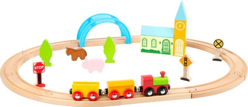 Kolejka drewniana z mostem Wieś i okolica Small foot