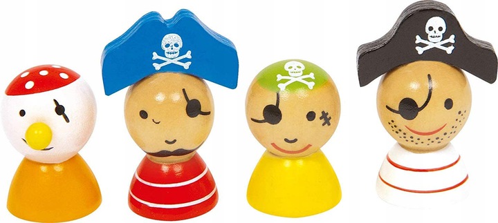 Pionki Piraci do gry Chińczyka 16 szt+2 kostki - obrazek 2