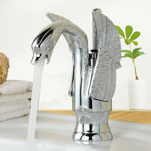 Bateria umywalkowa srebrna 18cm ŁABĘDŹ - obrazek 7