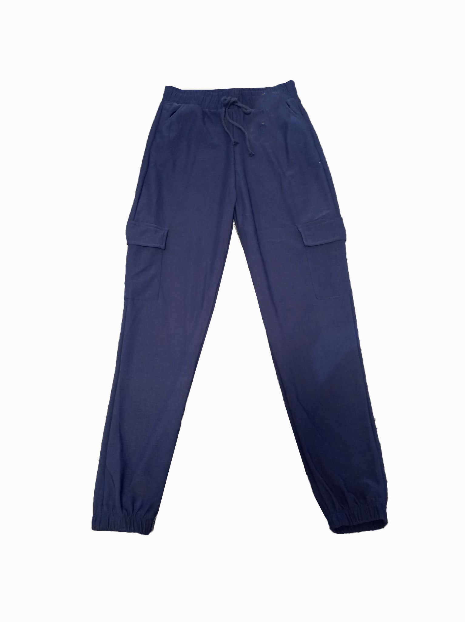 Bojówki dresowe damskie granatowe FASHION