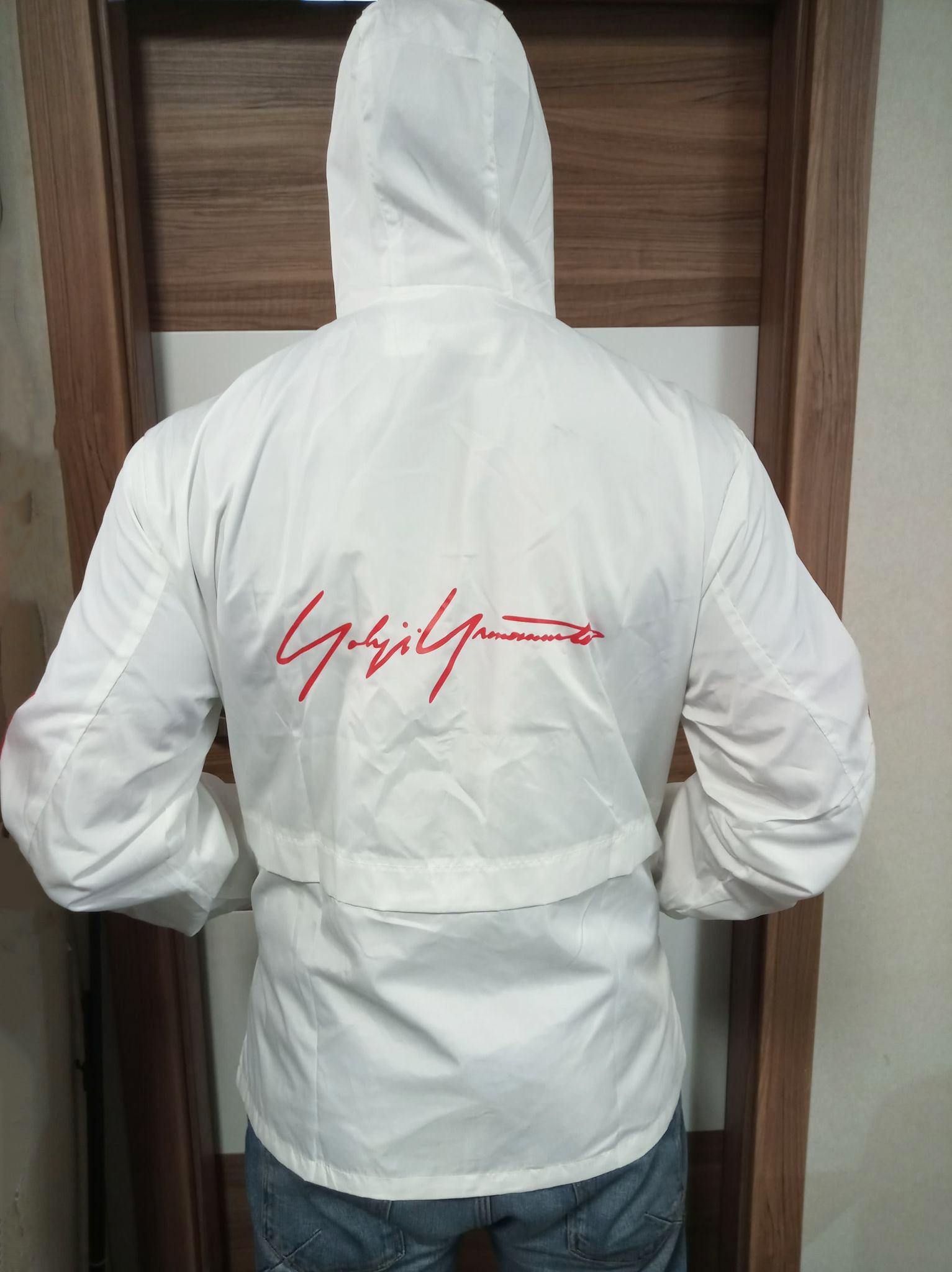 Męska przejściowa kurtka wiatrówka z kapturem - obrazek 2