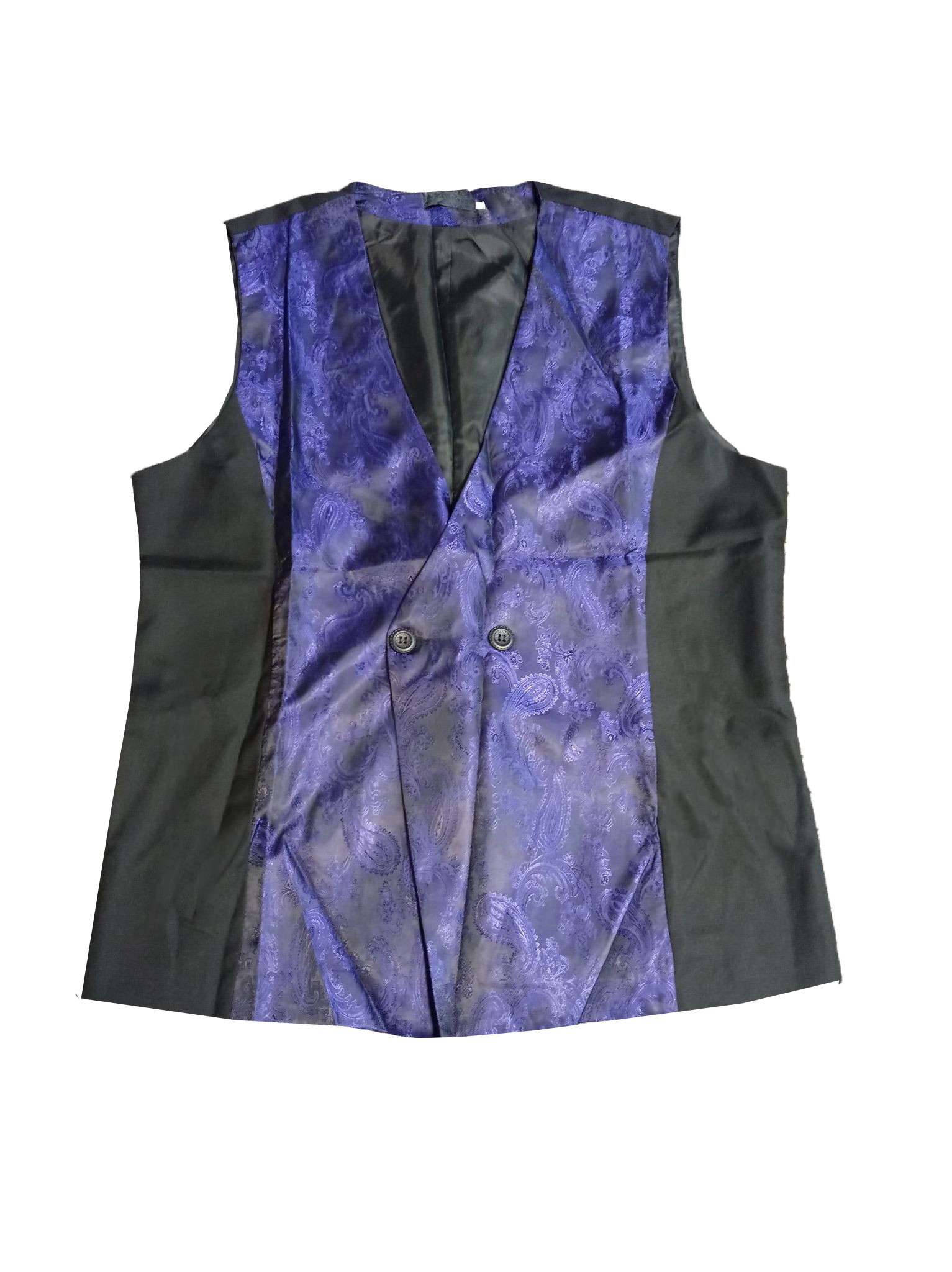 Wzorzysta fioletowa kamizelka