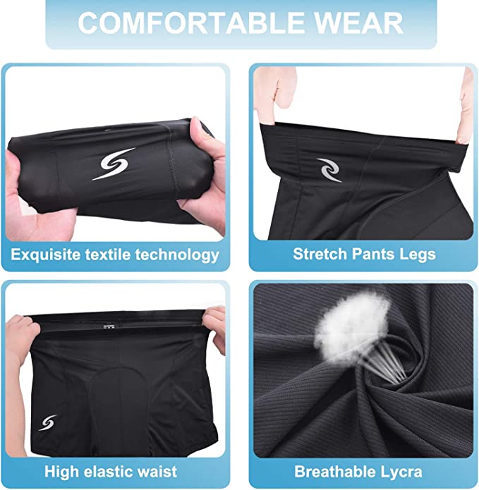 Czarne Majtki Bielizna rowerowa SPORTOUT - obrazek 3