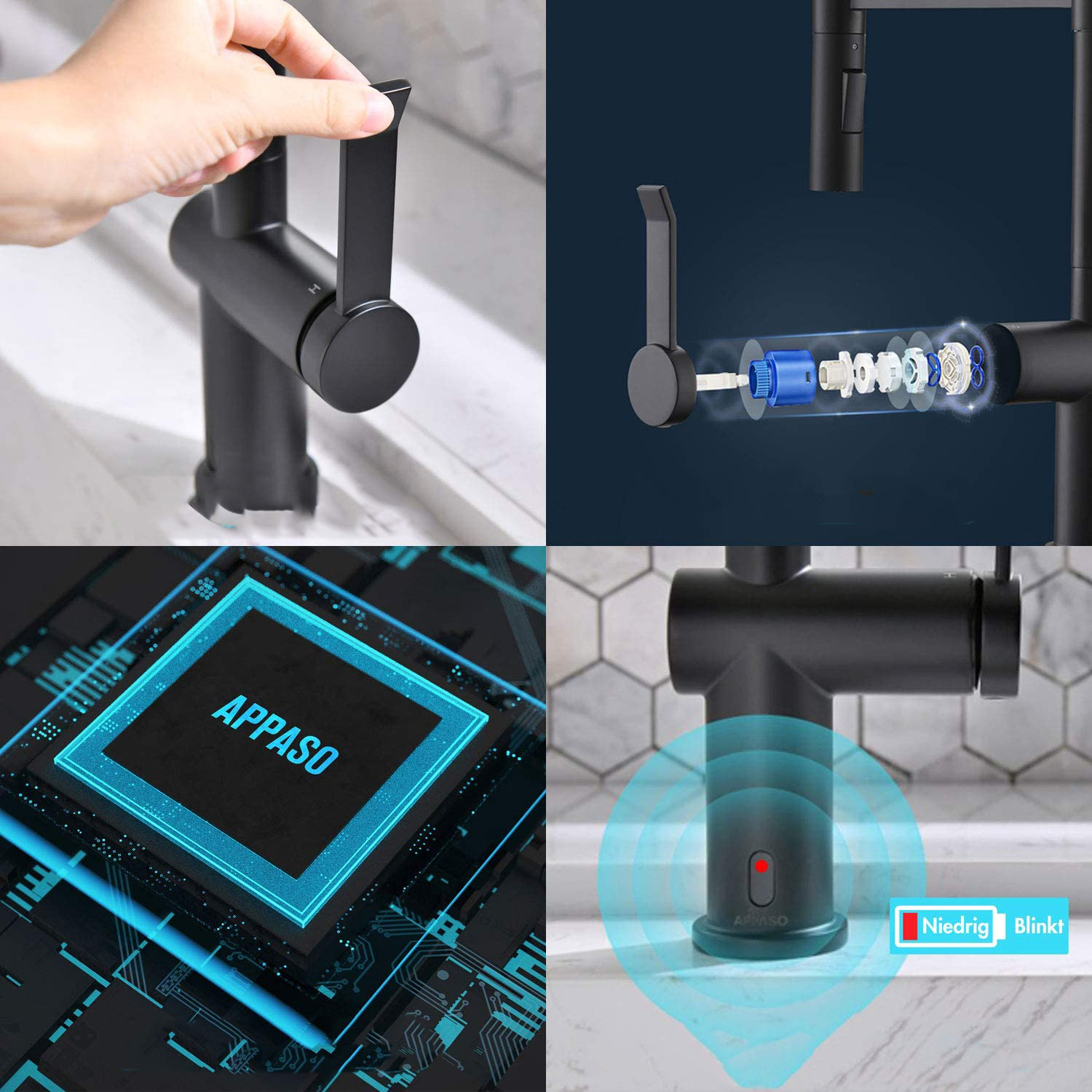 Kran bateria kuchenna APPASO z wyciąganą wylewką - obrazek 8