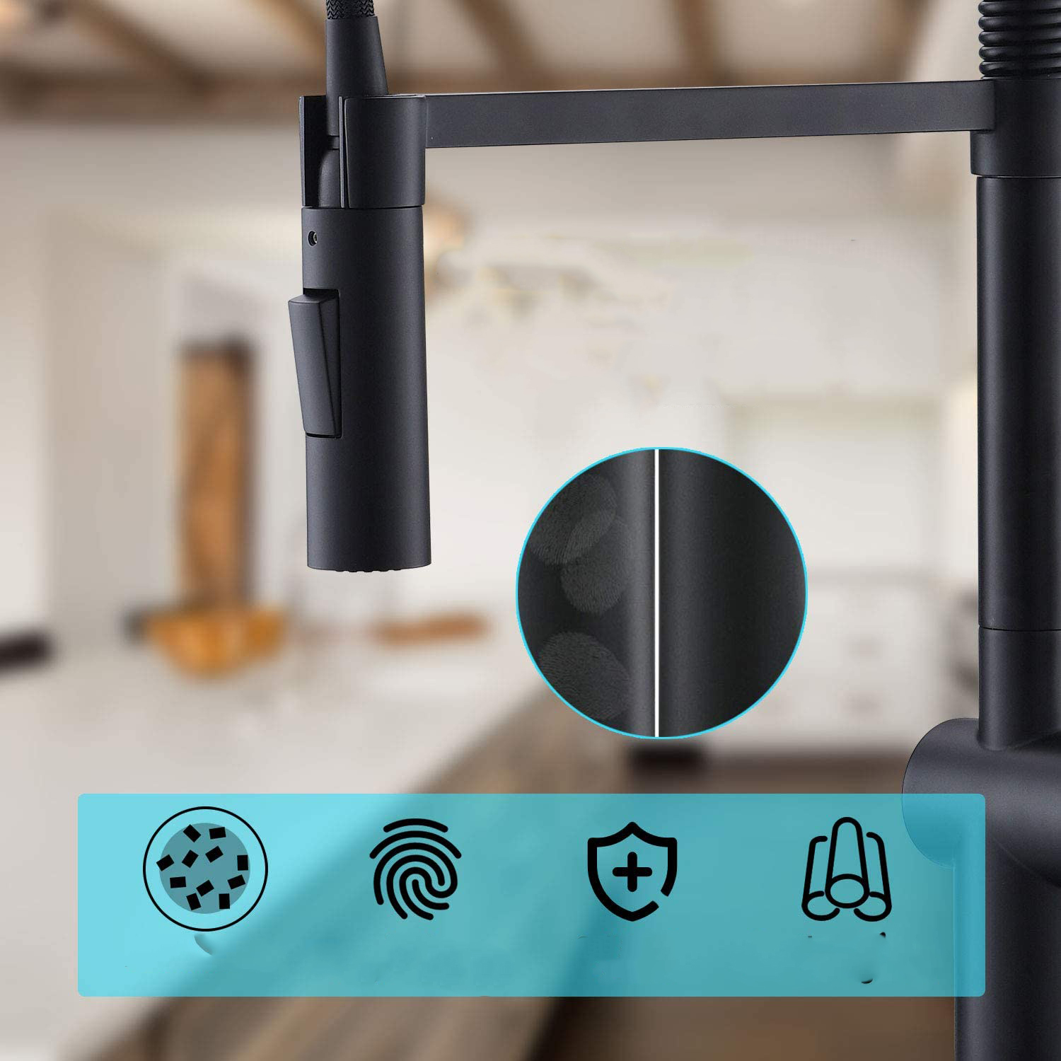 Kran bateria kuchenna APPASO z wyciąganą wylewką - obrazek 9