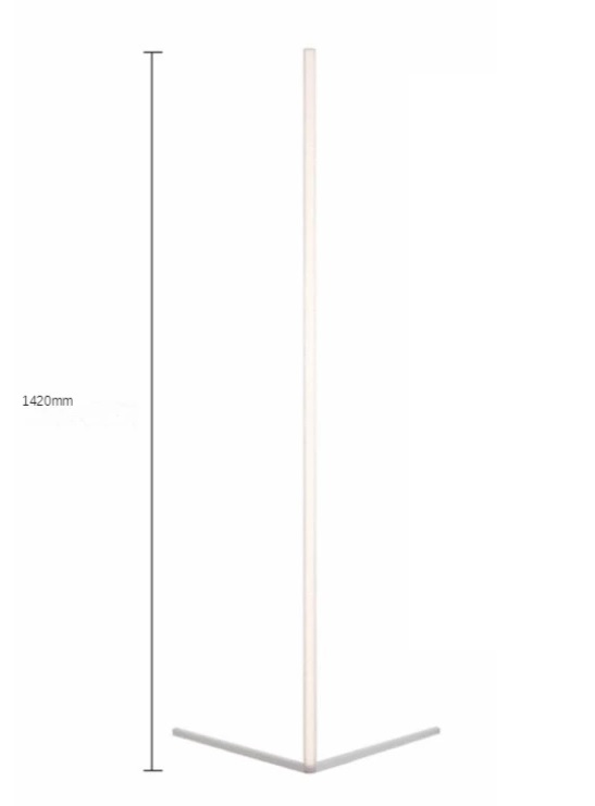 Narożna lampa LED 140 cm z pilotem RGB