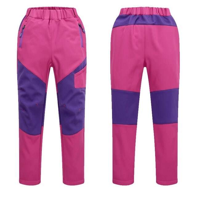 Ocieplane dziewczęce spodnie trekkingowe