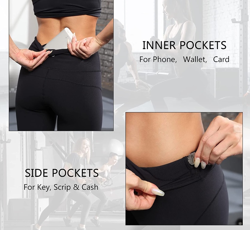 YADIFEN Legginsy fitness czarne rozm.2XL - obrazek 3