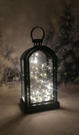 Latarenka metalowa lampion 40 LED - obrazek 3