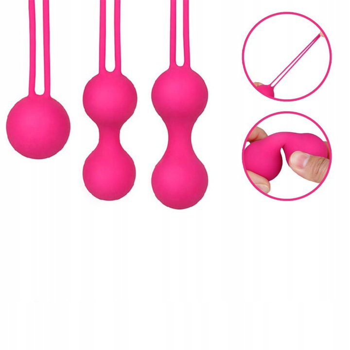 ZESTAW 3 KULKI GEJSZY DO ĆWICZENIA MIĘŚNI KEGLA