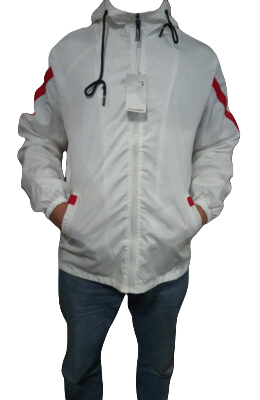 Męska przejściowa kurtka wiatrówka z kapturem