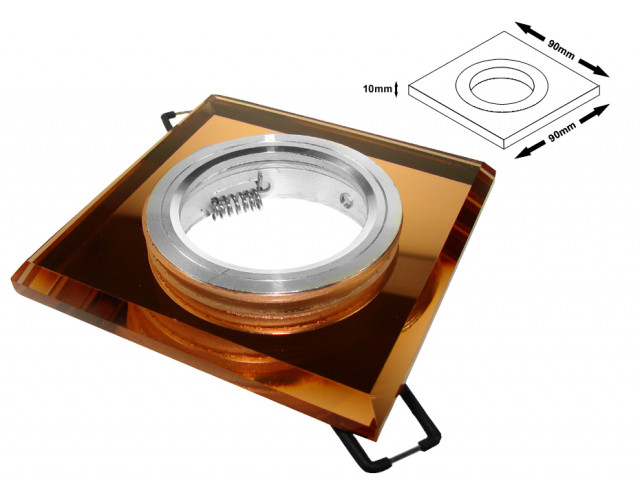 BROLUX Oprawka halogenowa szklana WORTA COFFEE