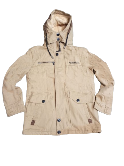 Beżowa ocieplana kurtka WE-ARS - obrazek 2