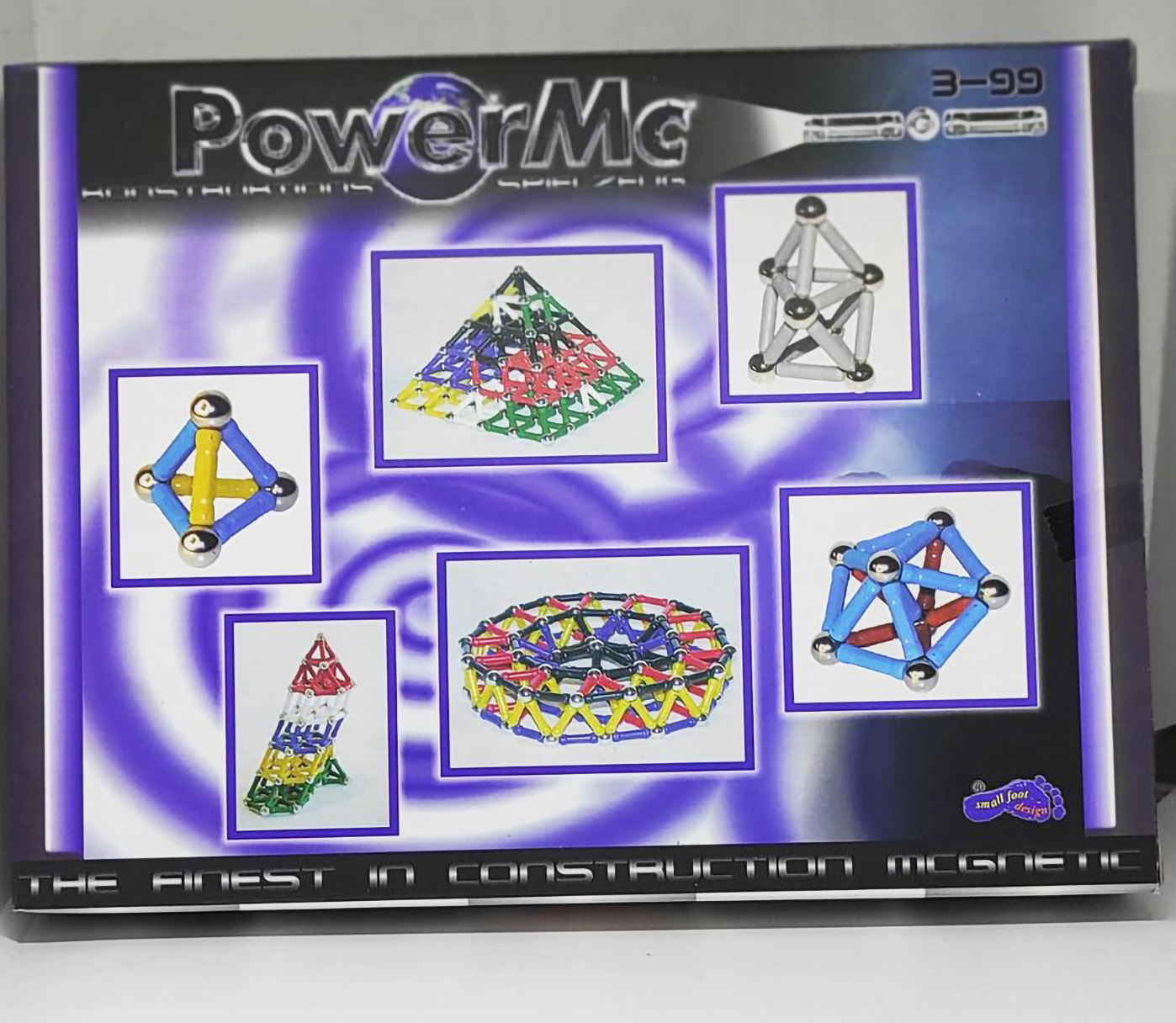 ZESTAW 124 KLOCKÓW - KULKI I PATYCZKI MAGNETYCZNE - TĘCZA - obrazek 2