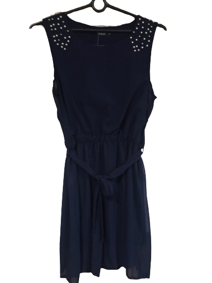 Szyfonowa sukienka letnia ze zdobieniami