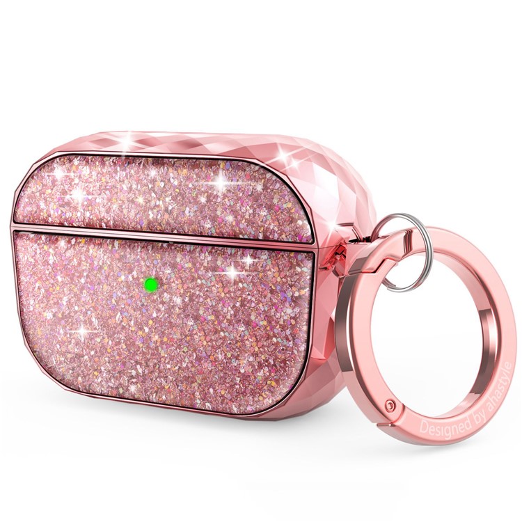 Etui na słuchawki Apple AirPods Pro Różowe Karabińczykiem