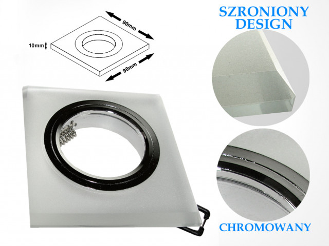 BROLUX Oprawka halogenowa szklana Worta szroniona