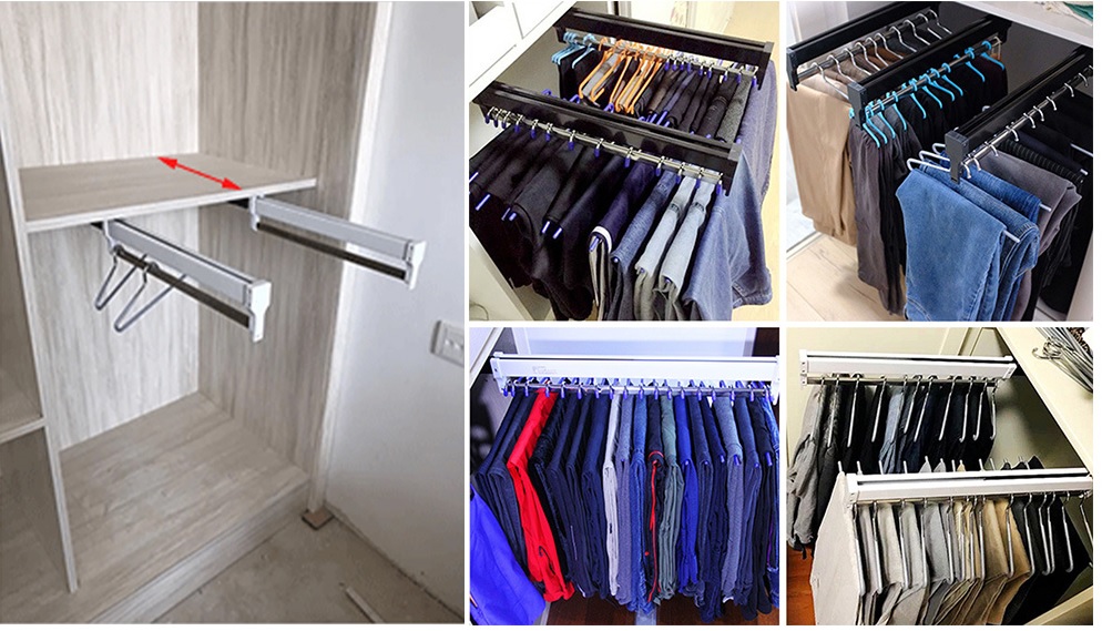 Wieszak wysuwany do szafy 45cm - obrazek 2