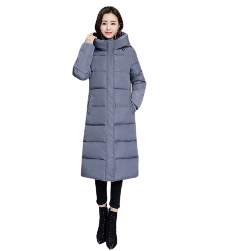 Puchowa kurtka z kapturem QINRUIYU