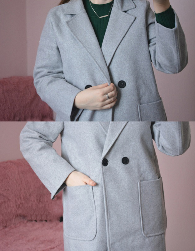 Damski płaszcz/trencz z kieszeniami - obrazek 5