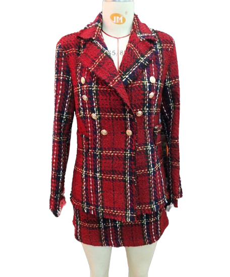 Damska kurtka w stylu vintage tweed